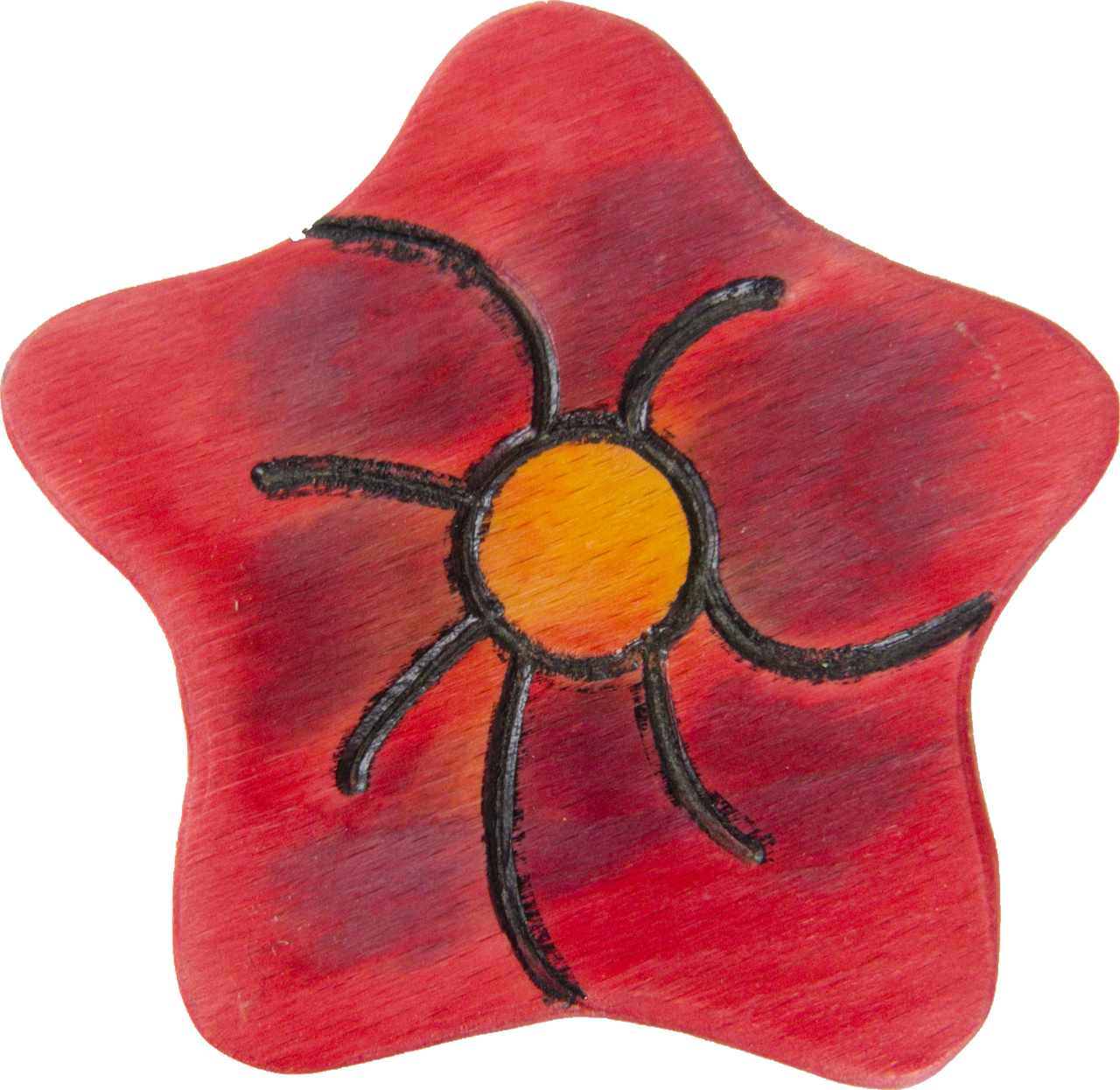 holzfigur blume